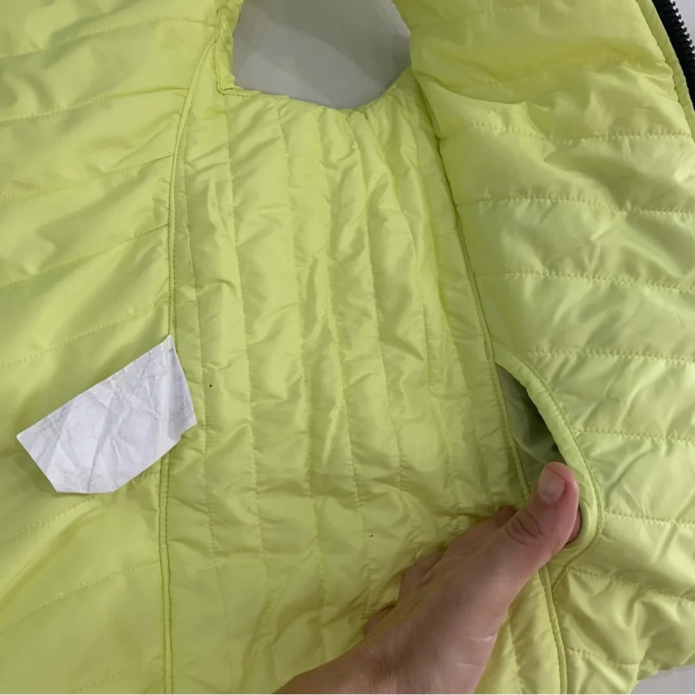 LULULEMON Peace Of Mind Vest Women Sz 6 Bright Yellow Fill Goose Down reversible